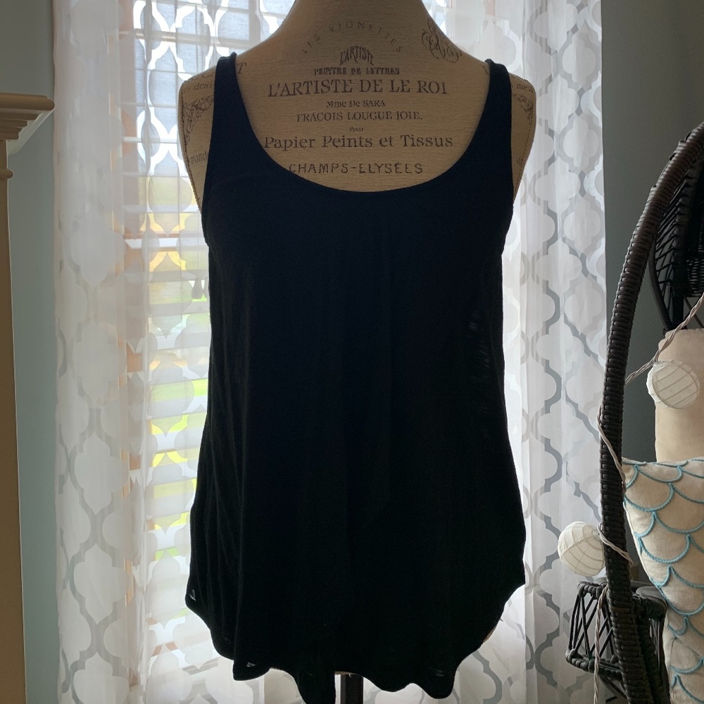 Black Flowy Tank Top